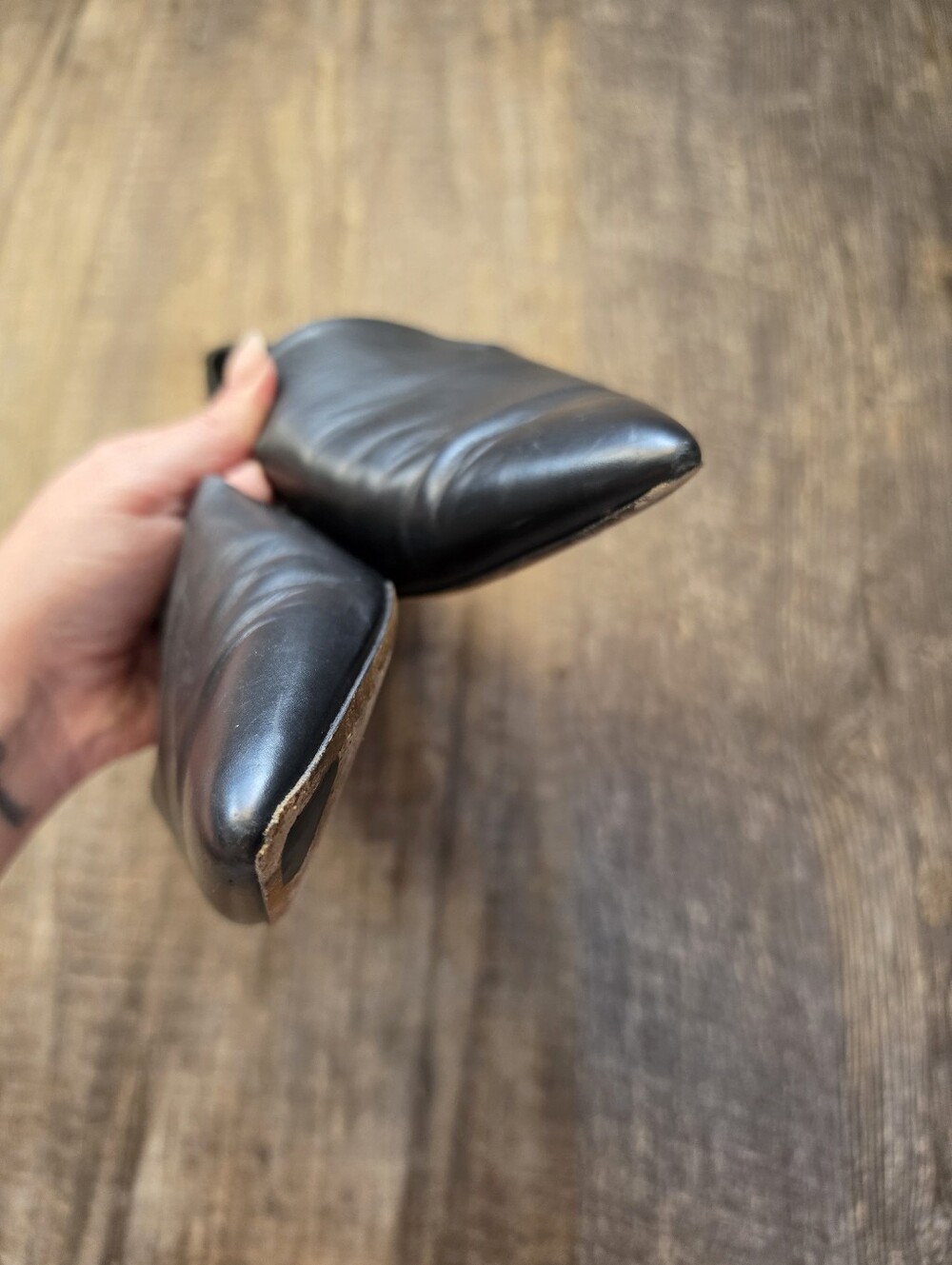 Vince Damris Black Leather Slip-on Loafers - Picture 8 of 10